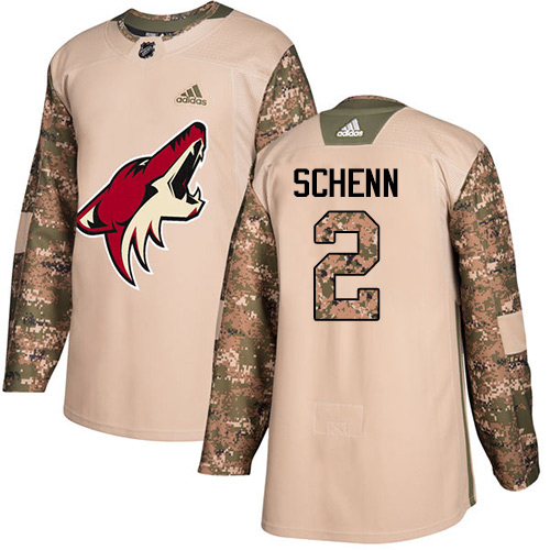 Adidas Coyotes #2 Luke Schenn Camo Authentic Veterans Day Stitched NHL Jersey